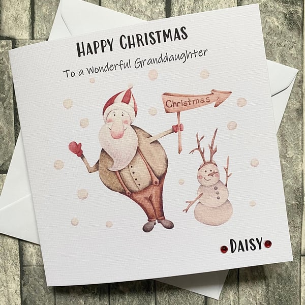 Christmas Card, Handmade and personalised, Couple, Best Friend, Sister, Brother