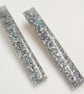 Silver Glitter Hair Clips Holographic - Image 2