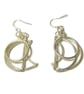 Geometric Sterling Silver Wire Handmade Earrings – Unique, Modern Jewellery - Image 1