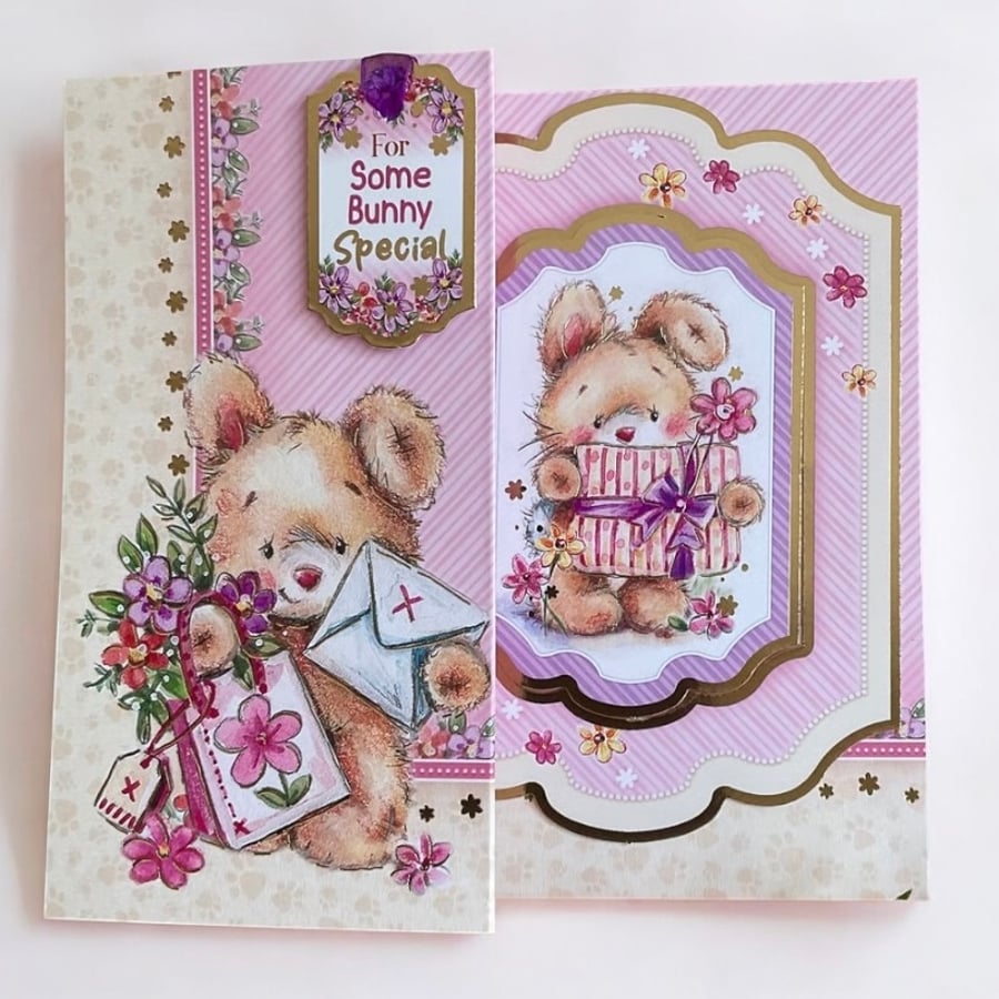 Cute Blank Bunny Zigzag Card – For Some Bunny Special 