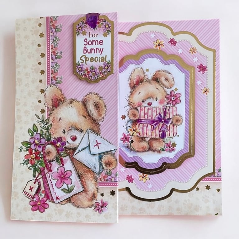 Cute Blank Bunny Zigzag Card – For Some Bunny Special 