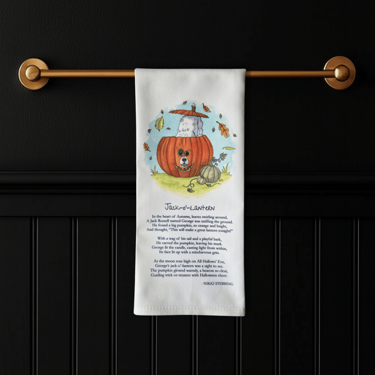 Jack-O'-Lantern Tea Towel (Can Be Personalised)
