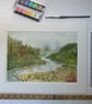 Misty River Through the Turning Trees - Original Watercolour Art