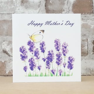 Mothers Day Card Lavender Butterfly