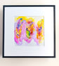 3 Shiny Feathers an original PAINTING on SILK - Image 1