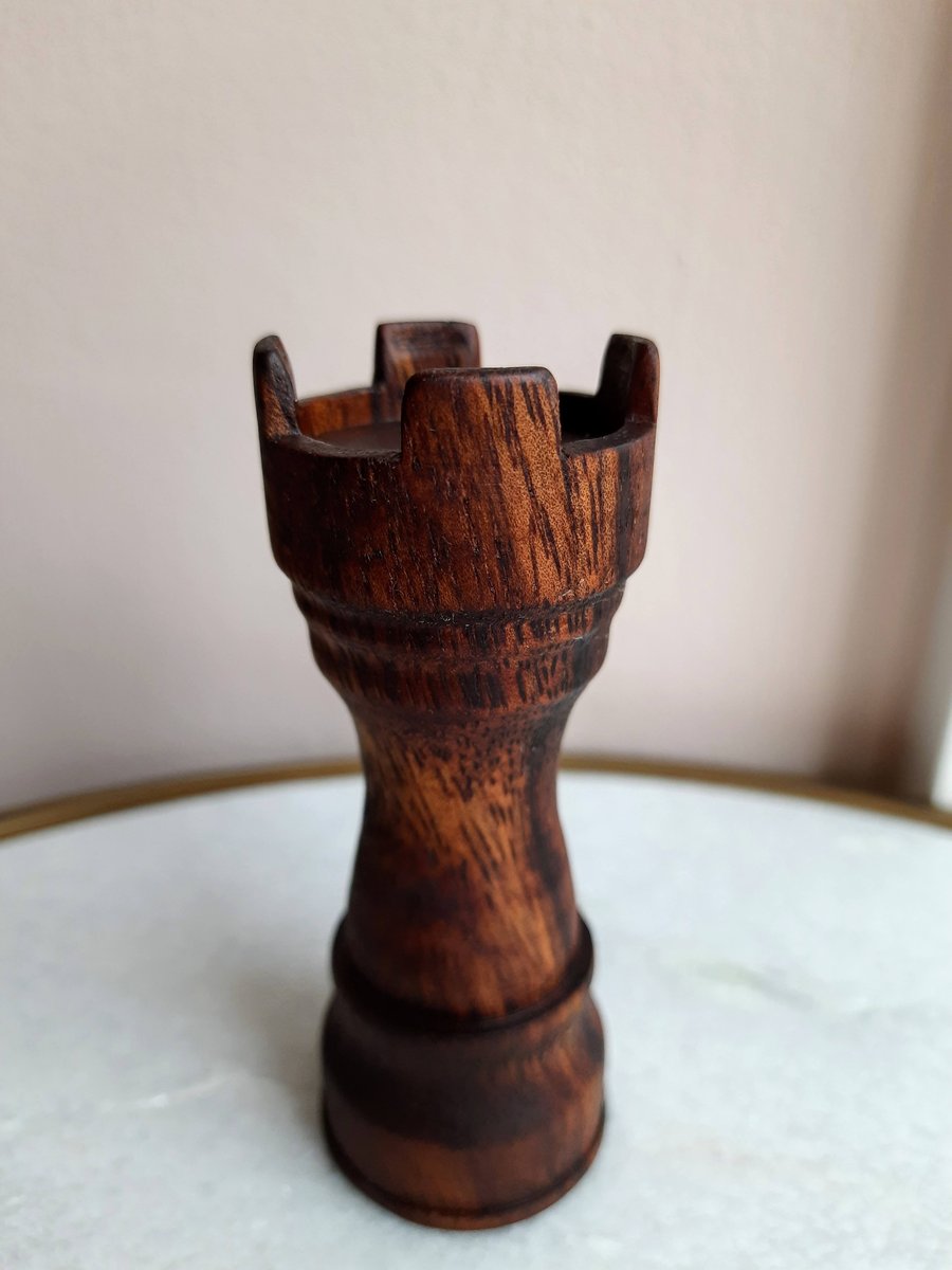 Custom Item - Handmade Woodturned Rook (Castle) Bottle Opener Chess Piece