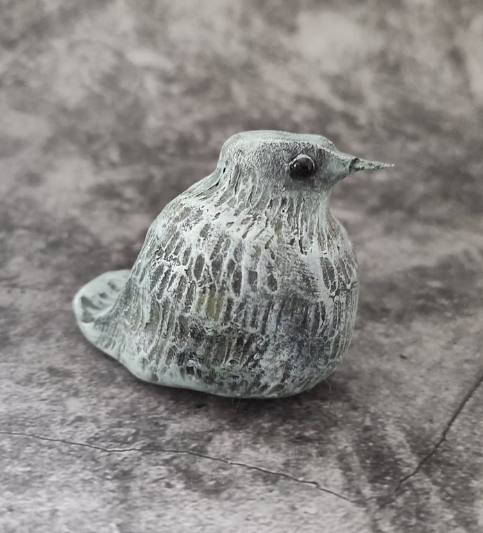 Little Bird Sculpture, Baby Fledgling Ornament
