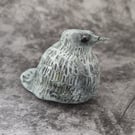 Little Bird Sculpture, Grey Green Baby Fledgling Ornament