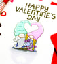 Gnomes Valentines Card, Cute Gonk Romantic Valentines For Her, Him - Image 8