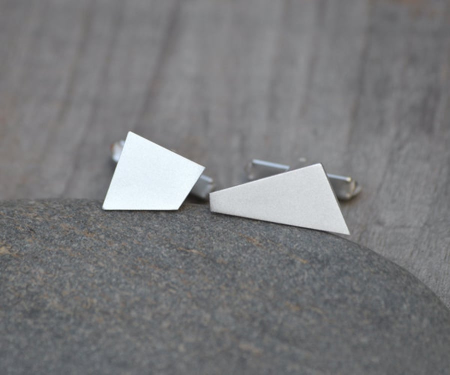 Quadrilateral Cufflinks In Sterling Silver
