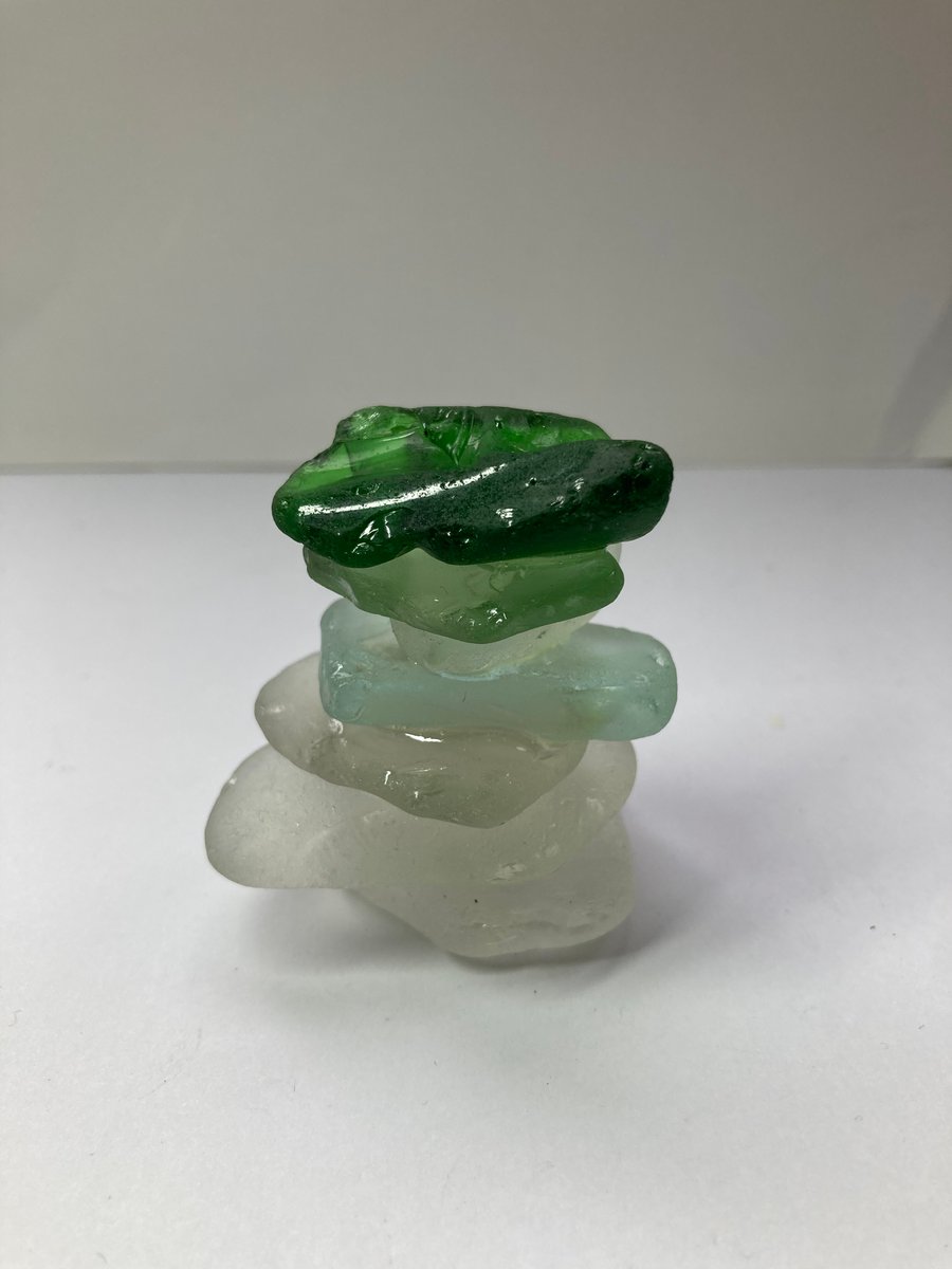 Seaglass ornamental paperweight