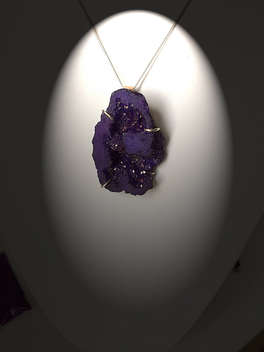 The Purple Crystal Geode Pendant Necklace