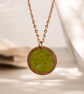 Yellow Jade & Copper Pendant - Abundance Stone with Fire Energy - Image 6