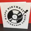 Vinyl Record Birthday Card