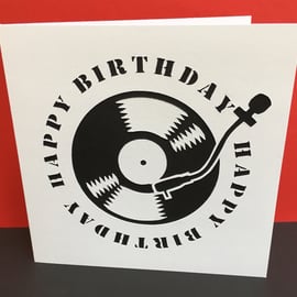 Vinyl Record Birthday Card