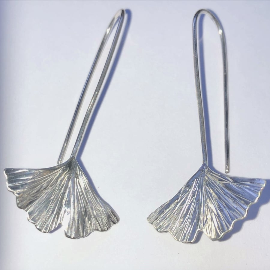 Ginko leaf earrings