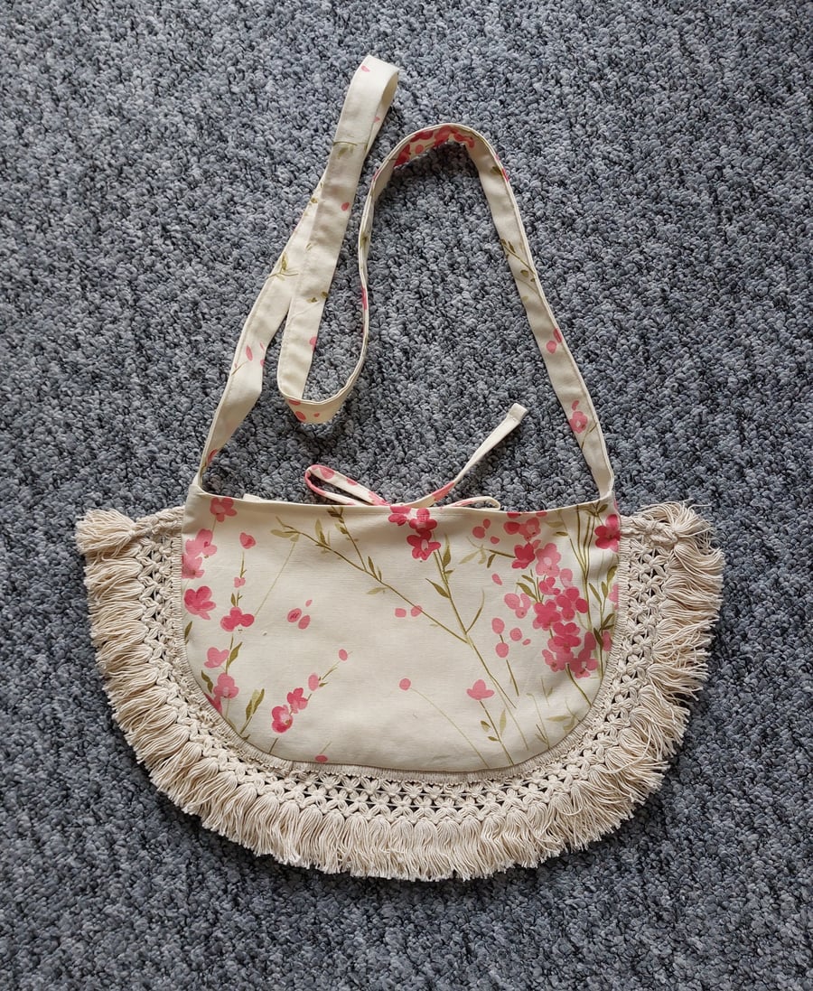 Boho style festival cross body bag 