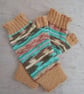 Fingerless Gloves - Hand Knitted - Van Gogh Sunflower inspired  - Image 6