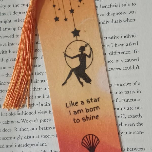 Handmade Bookmark Art Deco Inspired Born to Shine