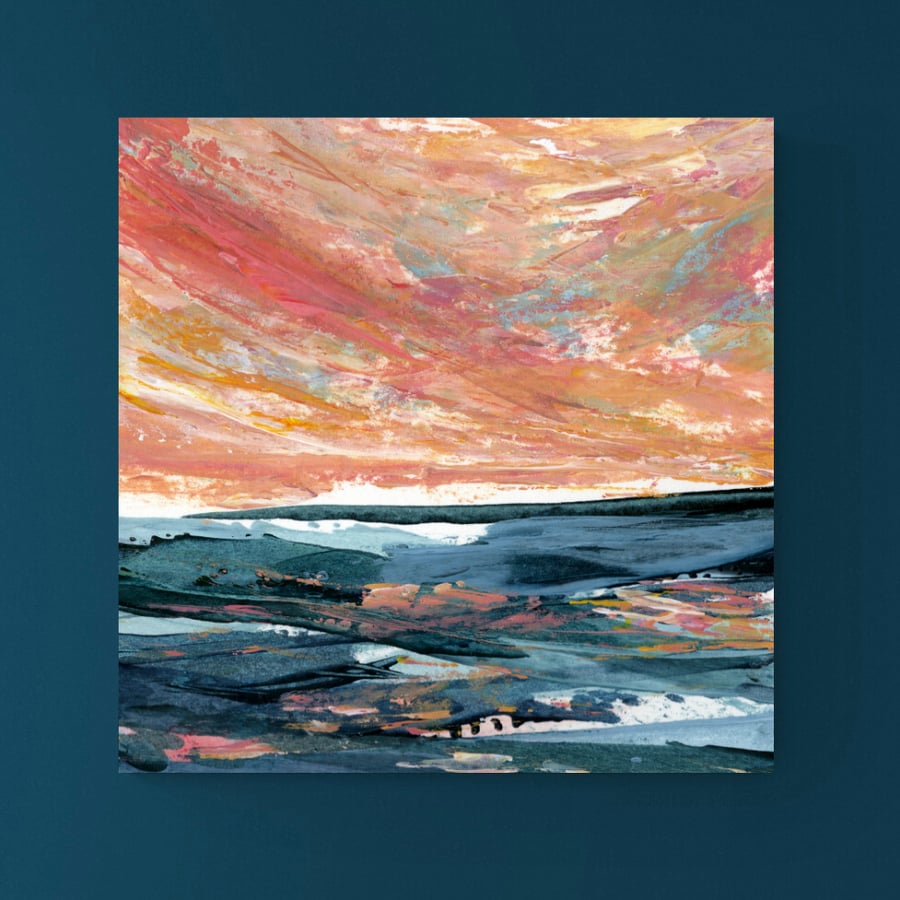 ‘As Joy Bursts Across the Sky’ 12 x 12” Seascape Print