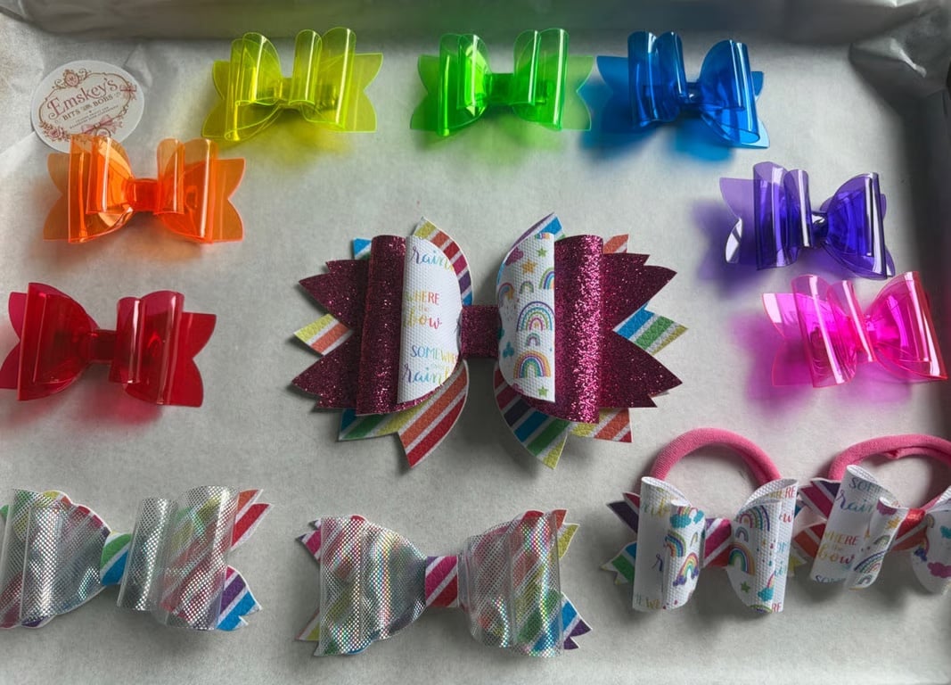 Somewhere Over the Rainbow Hair Bow Bundle