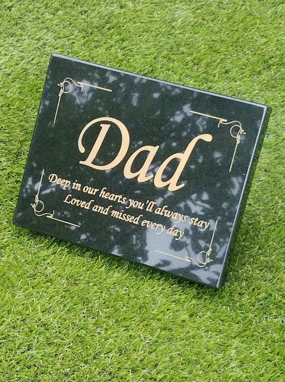 Personalised Engraved Natural Granite Memorial Plaque Grave Marker Headstone