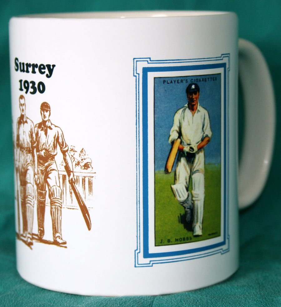 Cricket mug Surrey 1930 vintage design mug