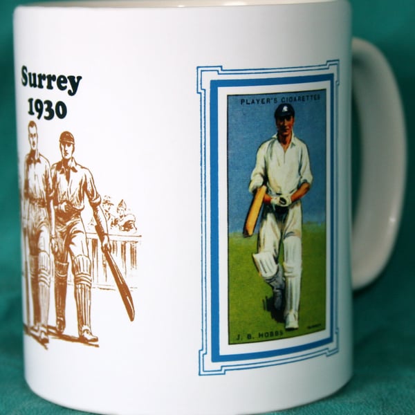 Cricket mug Surrey 1930 vintage design mug
