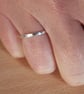 Set of three sterling silver rings with hammered texture - Image 8