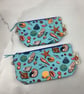 Shells makeup bag, seaside zip bag, 2 size options, Handmade - Image 7