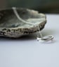 Sterling Silver Textured Interlinking Rings Pendant, hoops pendant - Image 3