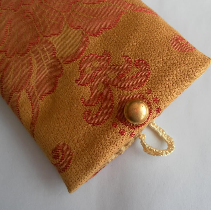 Red and Gold Glasses Case - Folksy