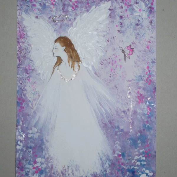 original art hand painted angel ( ref FA 301 G3 )