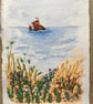Hand painted beach scene - Image 2