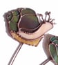 Stained Glass Snail Plant Decoration - handmade in Hampshire