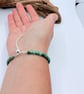 Natural Turquoise Beaded Bracelet with Adjustable Slider Clasp, Sterling Silver - Image 9