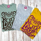 By 'eck Love t-shirt. Unisex Fit Organic Cotton top Yorkshire type tee