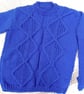 Children's Hand Knitted Chunky Cabled Double Diamond Patterned Jumper - Image 1