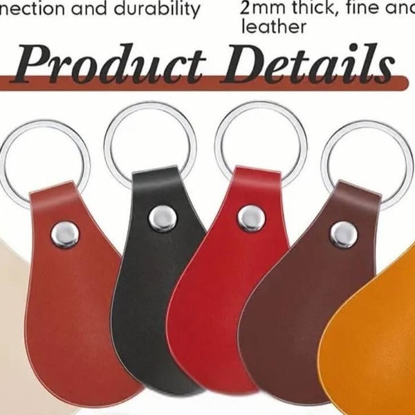 Engraved Leather Keyring