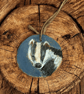 Beautiful badger wooden disc decoration
