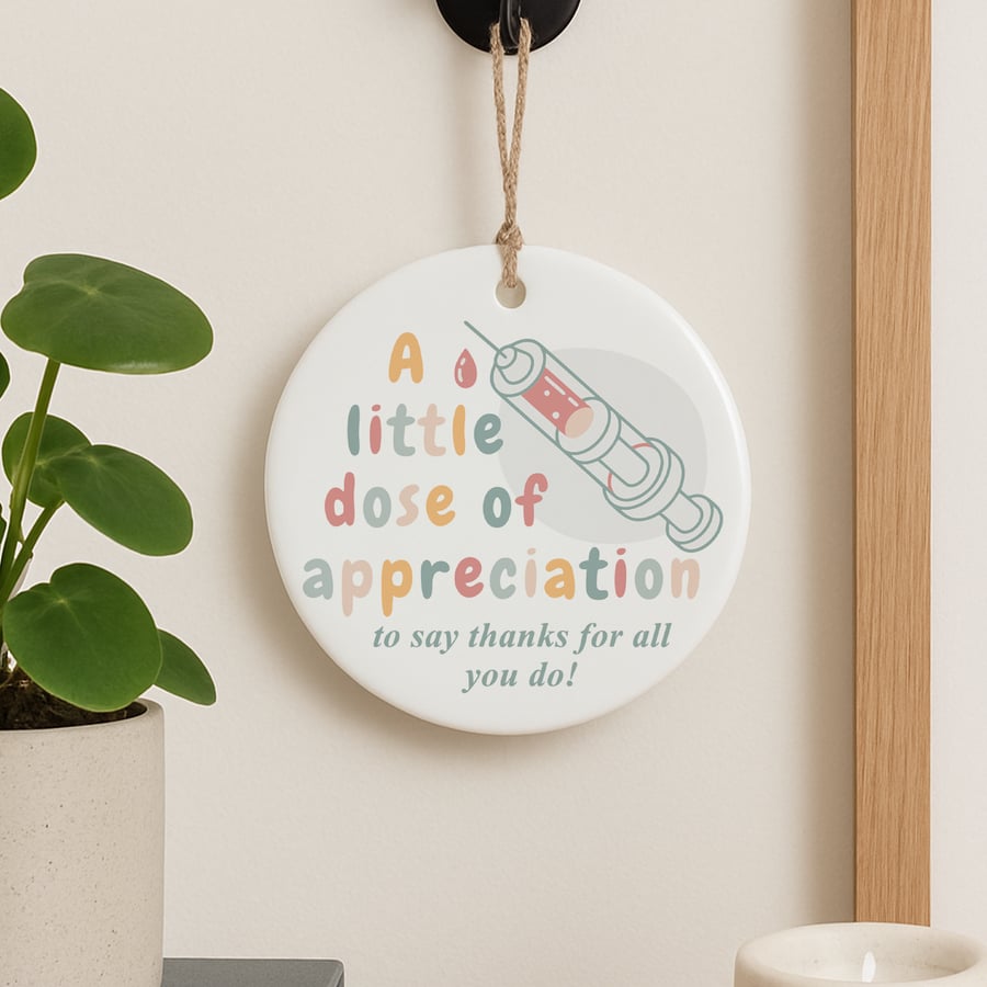Nurse Thank You Gift Ornament – A Little Dose of Appreciation – NHS Thank You 