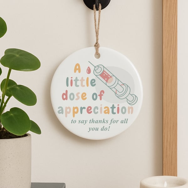 Nurse Thank You Gift Ornament – A Little Dose of Appreciation – NHS Thank You 