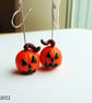 Sterling Silver Pumpkin Drop Earrings - Image 4