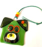 Sparkly green dog glass suncatcher - Image 3