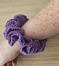 Purple Cotton Hair Scrunchie