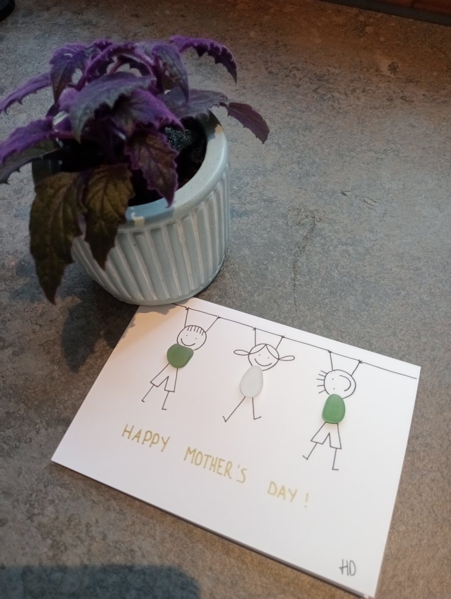 Seaglass Mother's Day Card 