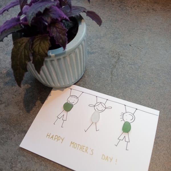 Seaglass Mother's Day Card 