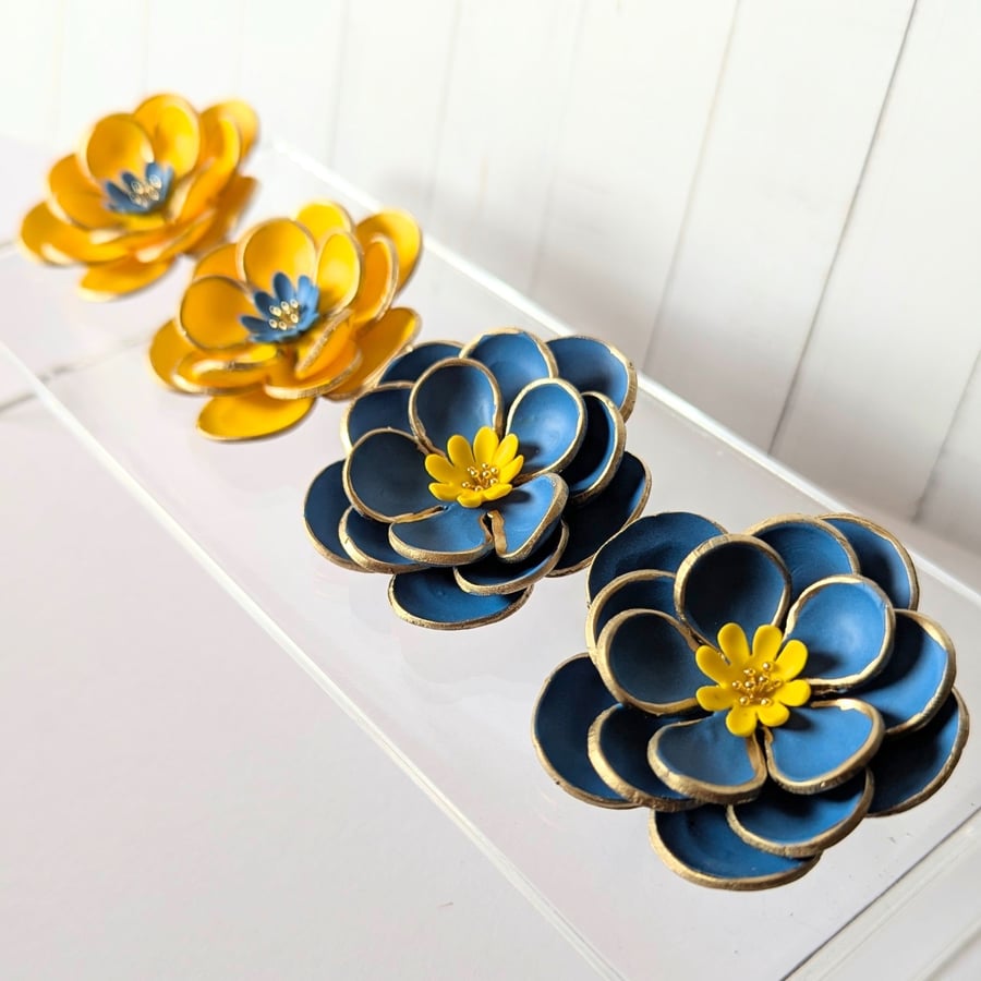 Big and bold flower studs