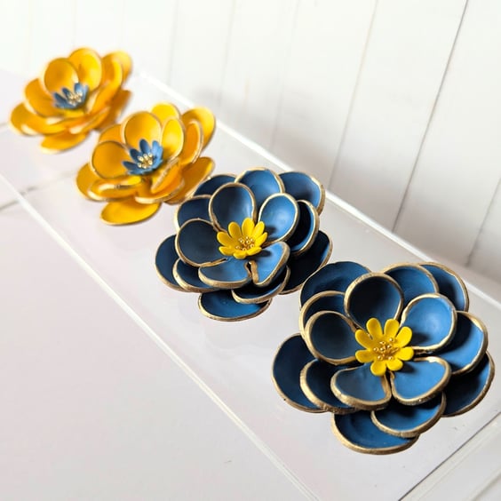 Big and bold flower studs