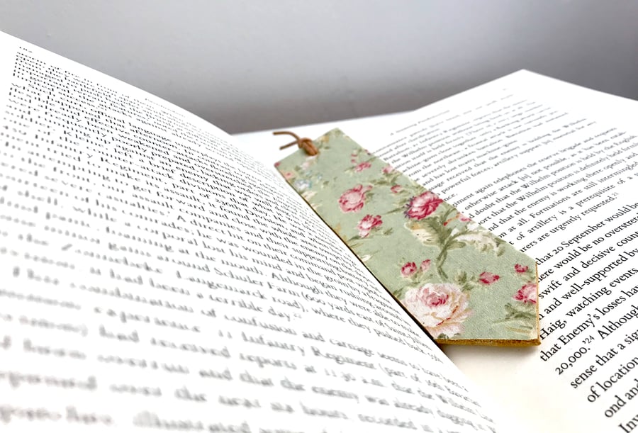 Handmade leather bookmark 
